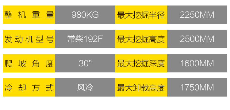 1吨农用小型挖掘机